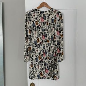 Super Cute Retro Inspired Reformation Dress with side slit.